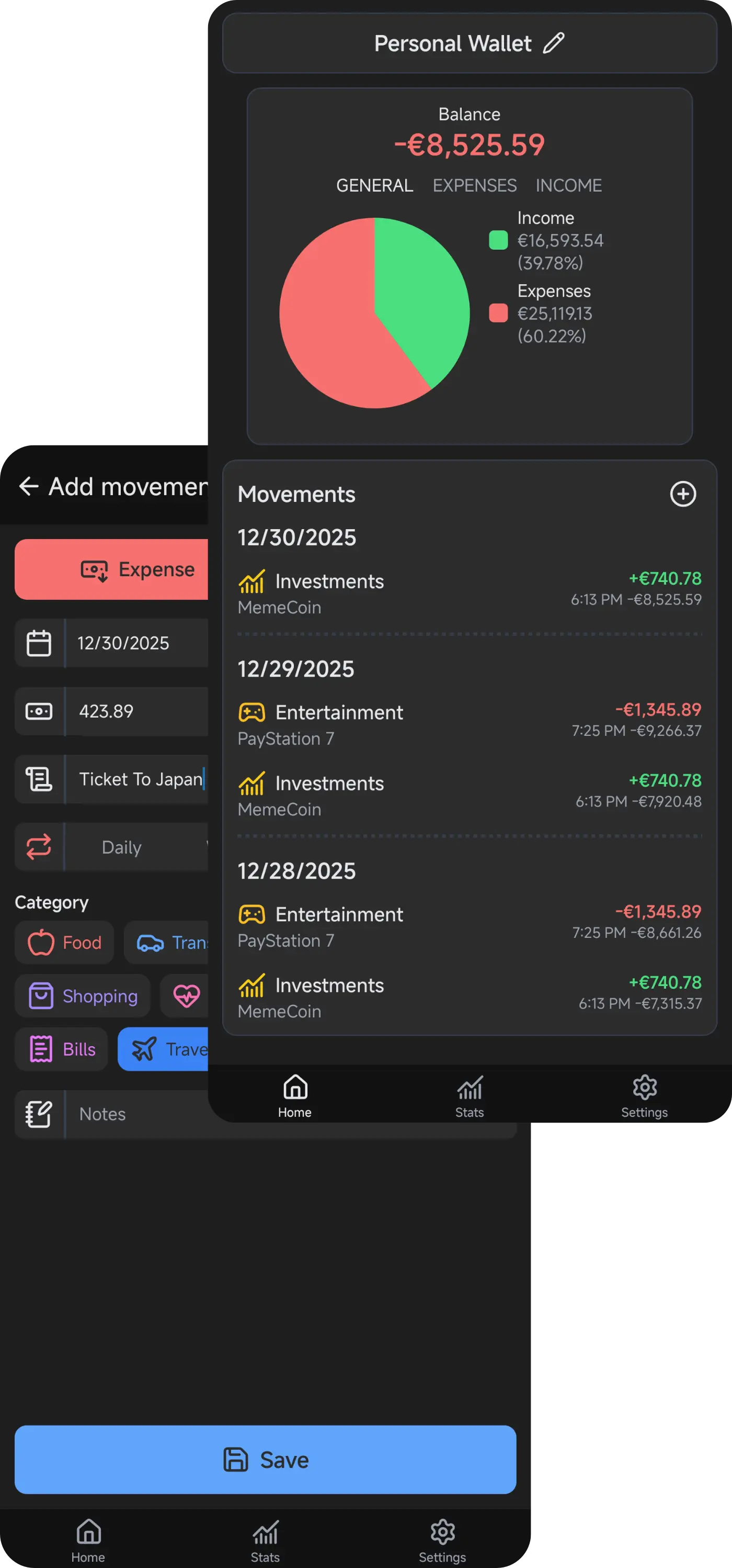 Preview of app screens